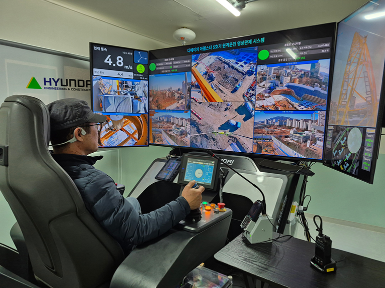 현대건설 ‘원격제어 타워크레인’ 기술 시연회 현대건설 ‘원격제어 타워크레인’ 기술 시연회